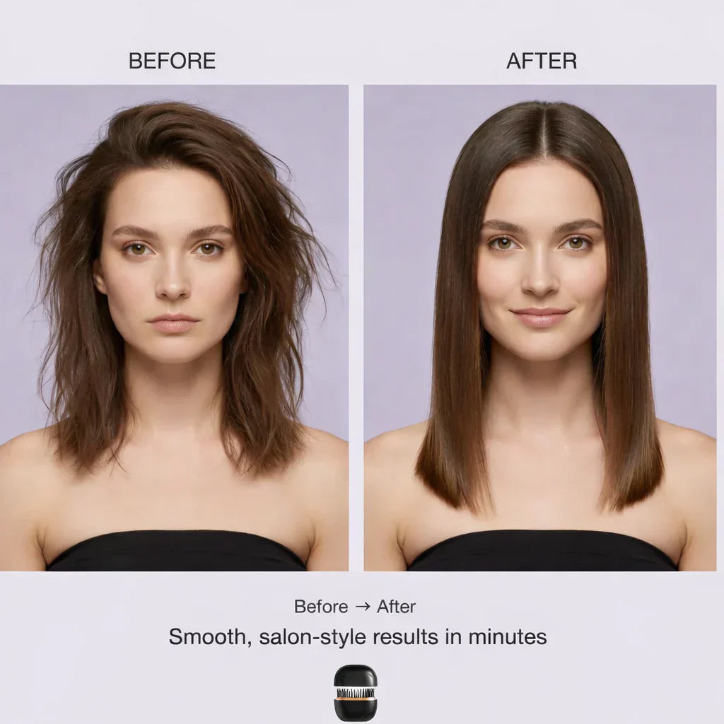Wireless Mini Hair Straightener Brush