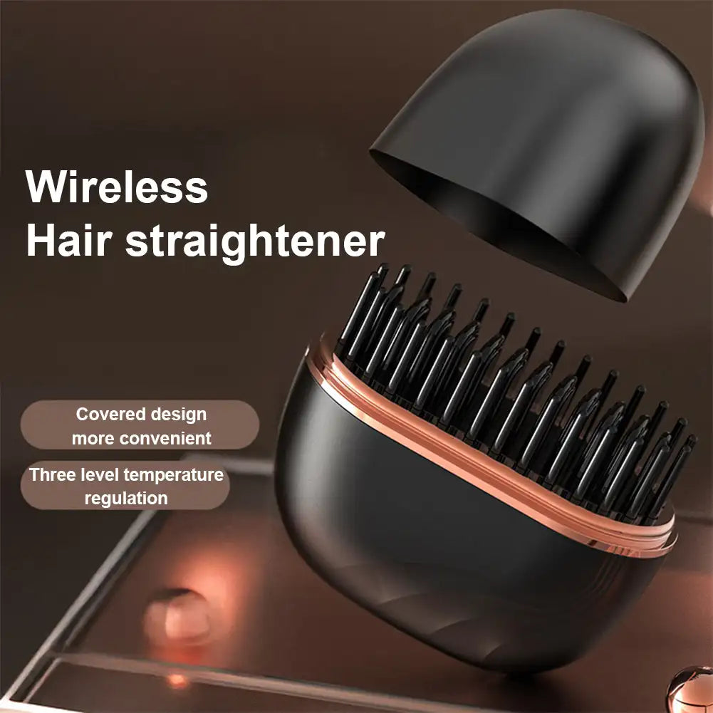 Wireless Mini Hair Straightener Brush