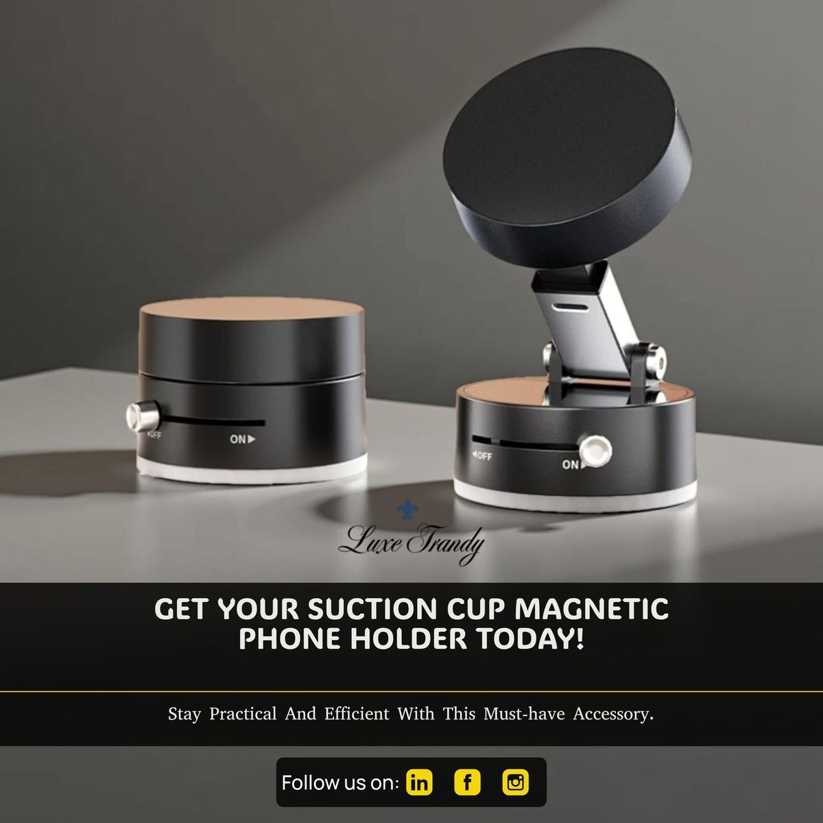 Grip Pro - 360° Foldable Magnetic Car Phone Holder