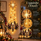 Exquisite details — layered Bethlehem star design, warm LED glow and a meaningful nativity scene with gold bow and evergreen