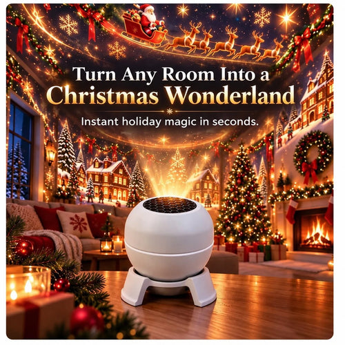 Turn any room into a Christmas wonderland — the compact ball projector casts instant holiday magic in seconds