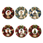 FLEVA fabric poke wreath kit — all 6 Christmas designs: Santa, Nativity, Christmas Tree, Snowman, Reindeer and Angel
