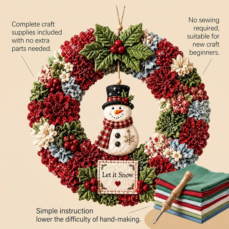 FLEVA poke wreath kit — complete craft supplies included, no sewing required, beginner friendly