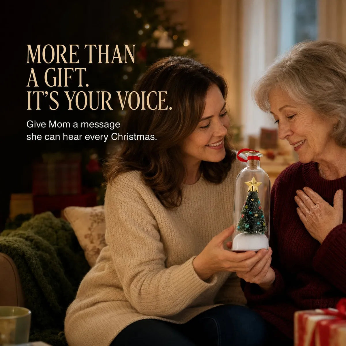 More than a gift — it's your voice: a daughter gives her mom a message she can hear every Christmas